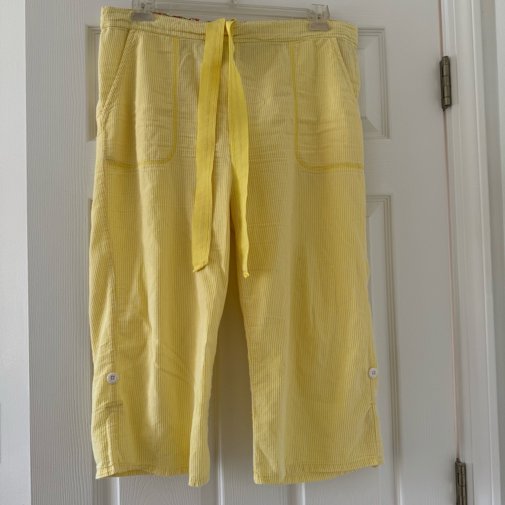 PINK Victoria's Secret Yellow Striped - SIZE LARGE